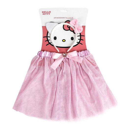 Hello Kitty Tutu mit Kopfschmuck 2 Tlg.- Kostüm zubehör für Kinder