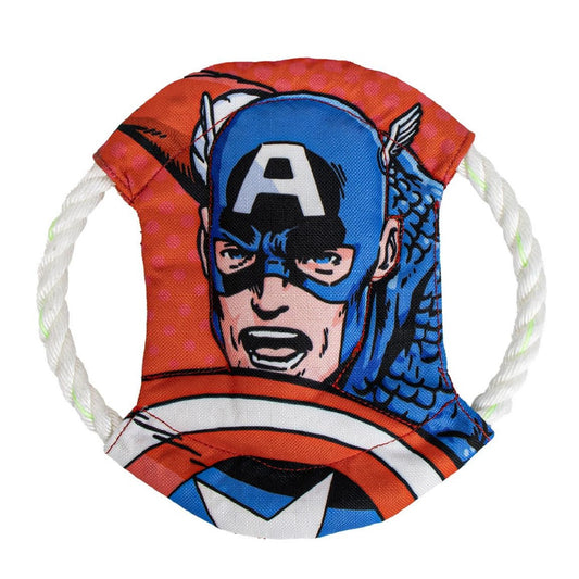 Captain America Kau- & Zahnspielzeug für Hunde – Ideal für kräftiges Kauen