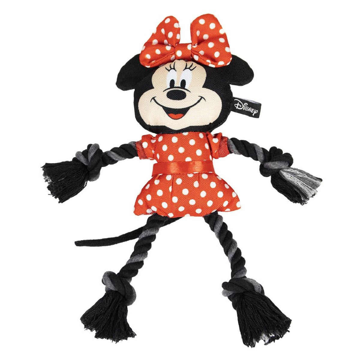Disney Minnie Mouse Hundespielzeug – Kuscheltier mit Seil für Spielspaß