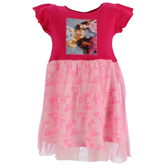 Barbie Kinderkleid Pink Mädchen Kindermode Kleid