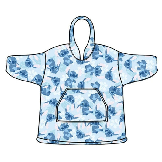 Lilo & Stitch Hoodie-Decke für Kinder – Kuscheliger Überwurf aus Coral Fleece Onesize