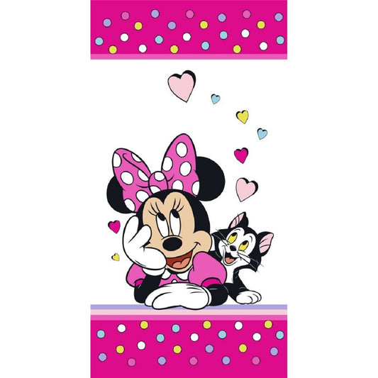 Disney Minnie Mouse Baumwollhandtuch Badehandtuch Strandtuch 70x140 cm aus Baumwolle