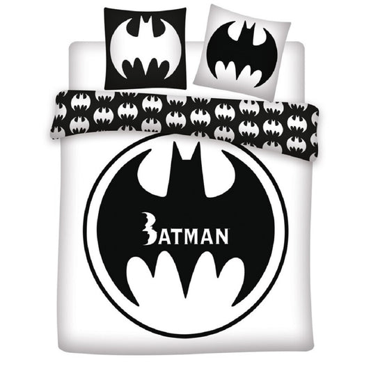 Batman 3-teiliges Bettwäsche-Set – 1x Deckenbezug (240x220) & 2x Kissenbezug (65x65 cm) aus Polycotton