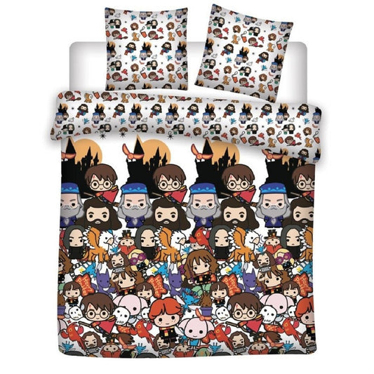 Harry Potter Doppelbettwäsche Set – 1x Deckenbezug 240x220 cm & 2x Kissenbezüge 63x63 cm aus Mikrofaser