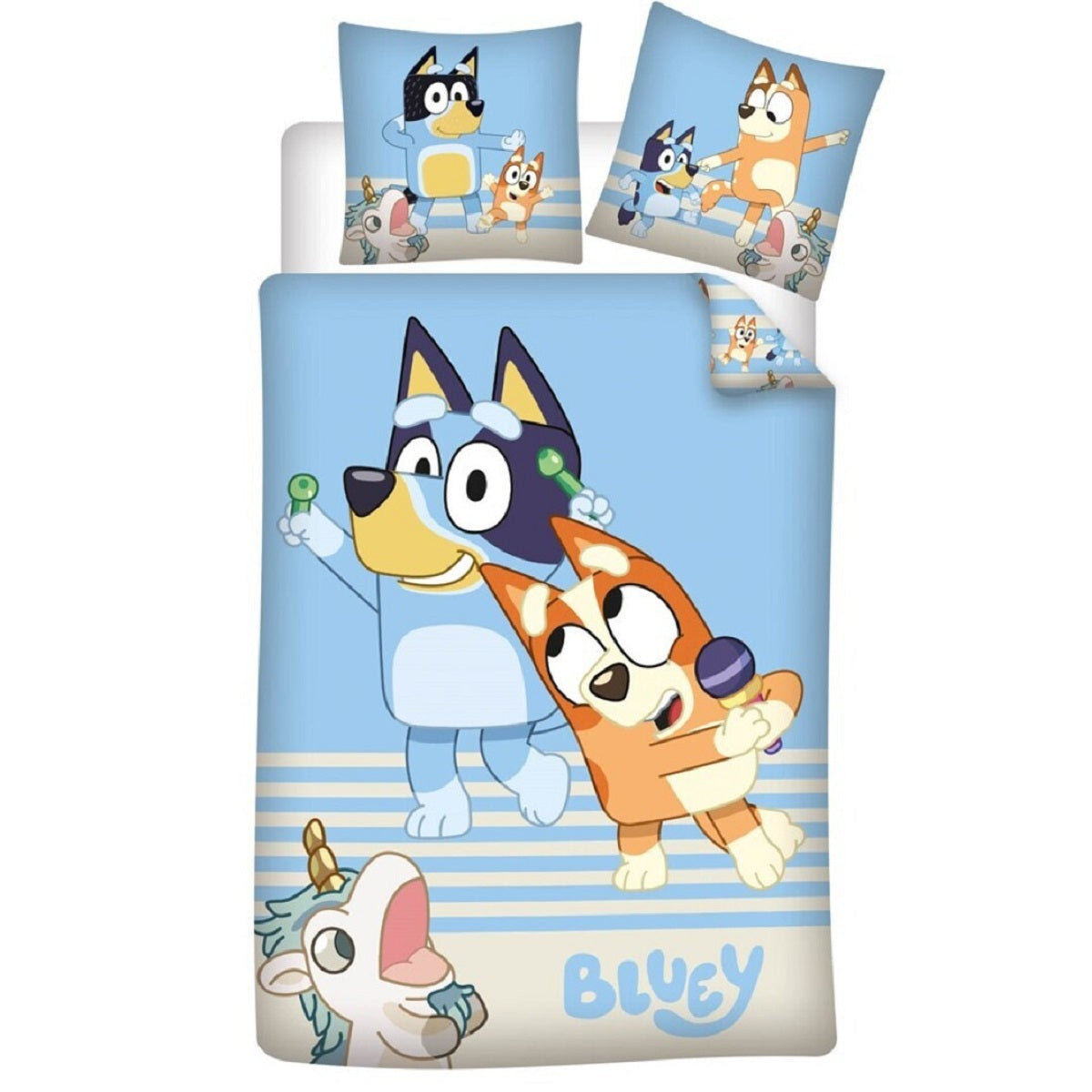 Bluey Bettwäsche-Set – 1x Deckenbezug 140 x 200 cm & 1x Kissenbezug 65 x 65 cm für Kinder
