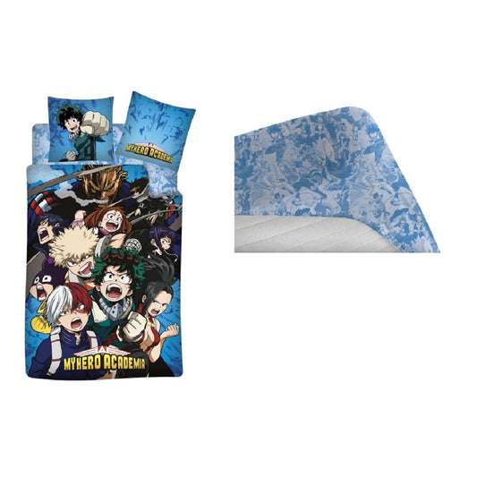 My Hero Academia – Bettwäsche-Set mit 1x Bettbezug(140x200cm), 1x Kissenbezug(65x65cm) & 1x Spannbettlaken(90x200cm)