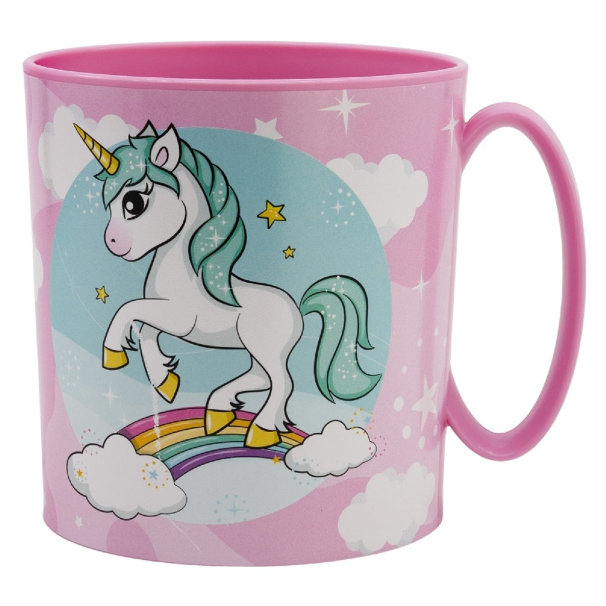 Becher Mikrowellengeeigneter Kunststoffbecher 390 ml – Motivbecher für Kinder