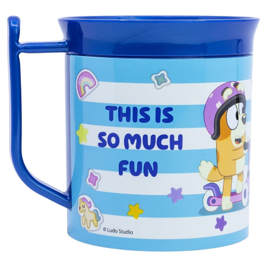 Bluey Becher Mikrowellengeeigneter Kunststoffbecher 400 ml – Motivbecher für Kinder