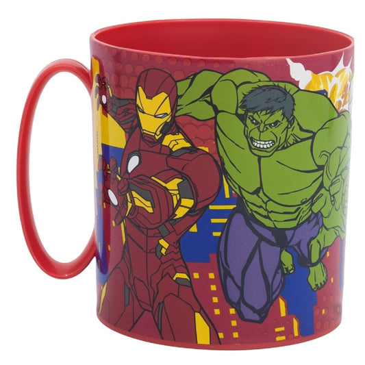 Avengers Becher Mikrowellengeeigneter Kunststoffbecher 390 ml – Motivbecher für Kinder