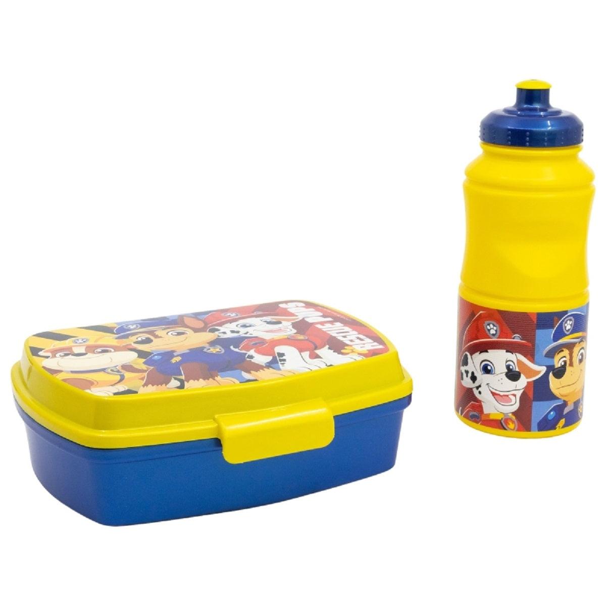 Paw Patrol 2er Set Kinderflasche (380 ml) und Brotdose im Geschenkkarton