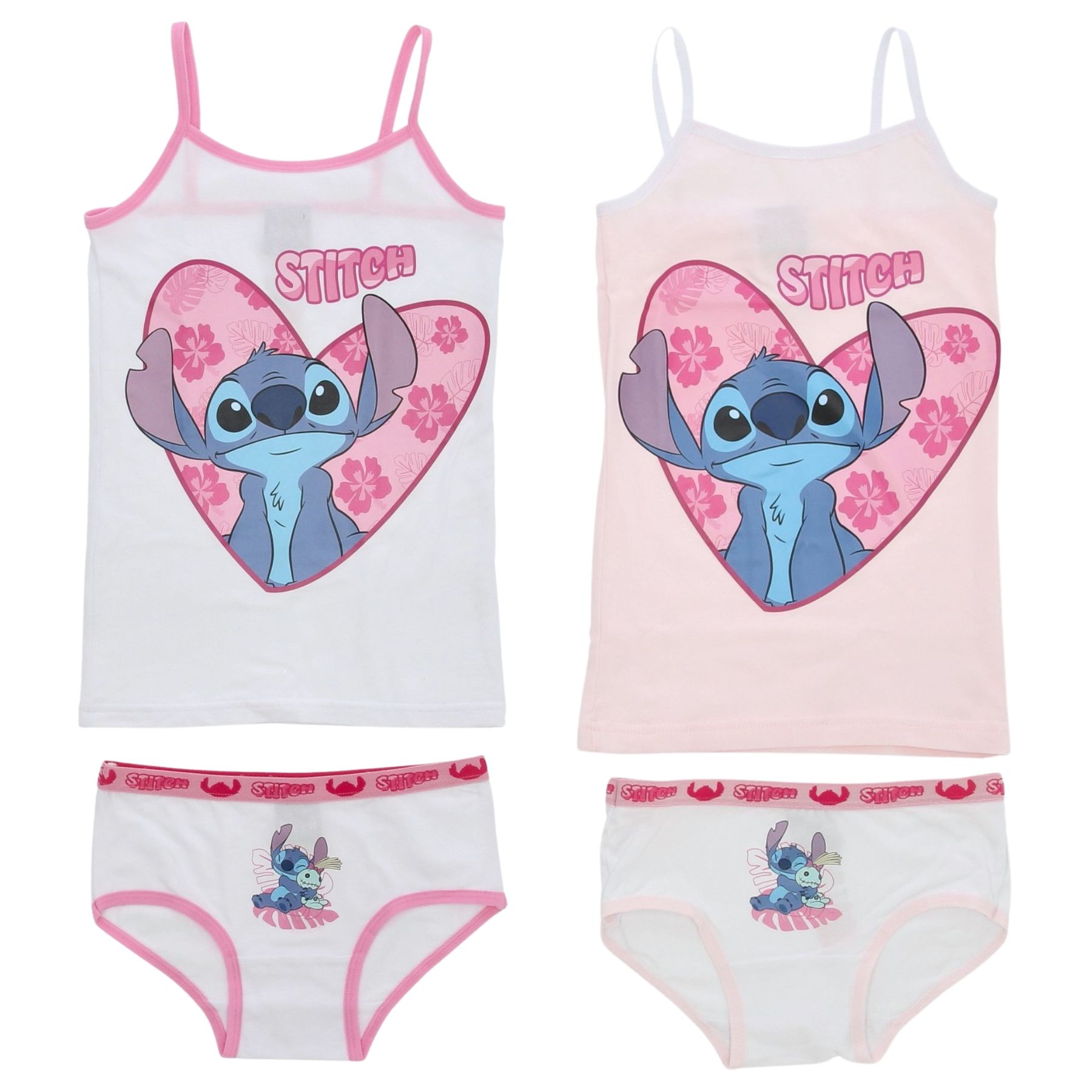 Lilo & Stitch Unterwäsche-Set für Mädchen – Unterhemd & Slip aus Baumw ...