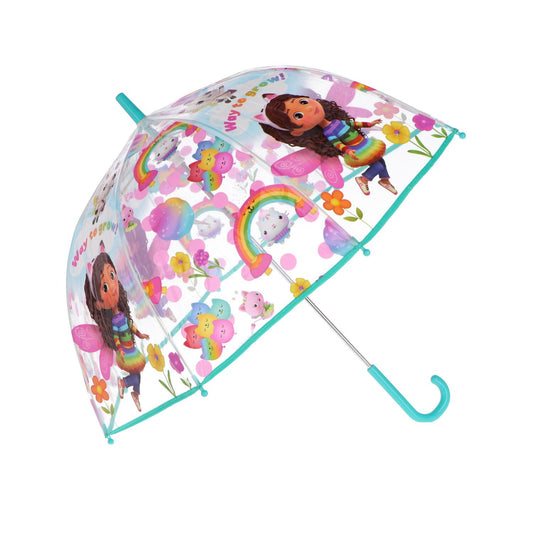 Gabby's Dollhouse Regenschirm – Niedlicher Stockschirm für Kinder, Ø 48 cm