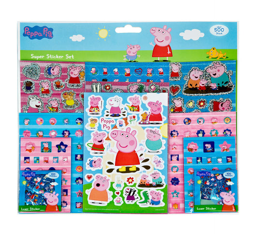 Peppa Pig Sticker-Set – 500 Aufkleber für kreative Bastelideen