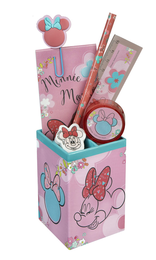 Disney Minnie Mouse Gefüllter Stifthalter – 7-teiliges Set für kreative Kinder