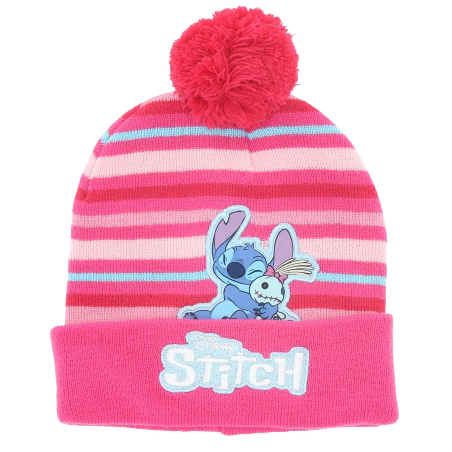 Lilo & Stitch Bommel-Mütze – Warme Wintermütze für Kinder Onesize
