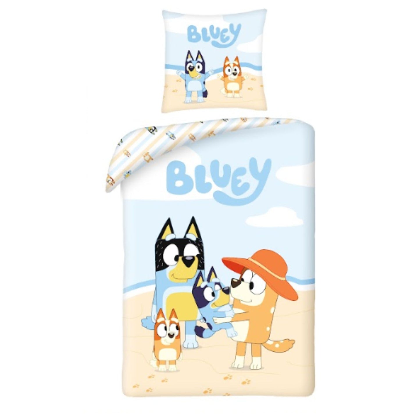 Bluey Bettwäsche-Set für Kinder – Bettbezug 140x200 cm + Kissenbezug 60x70 cm