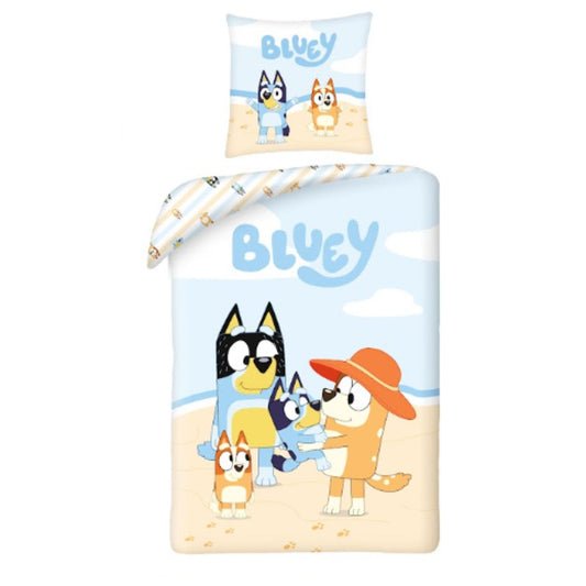 Bluey Bettwäsche-Set für Kinder – Bettbezug 140x200 cm + Kissenbezug 60x70 cm
