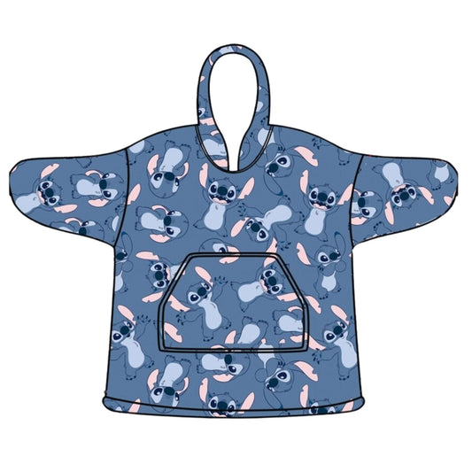 Lilo & Stitch Hoodie-Decke – Kuschelige Kinderdecke aus Korallenfleece Onesize