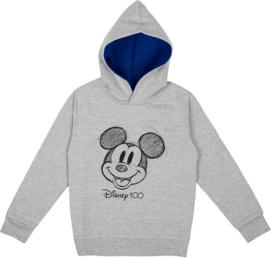 Disney Micky Maus Kapuzenpullover Hoodie für Jungen Pullover mit Kapuze für Kinder Grau