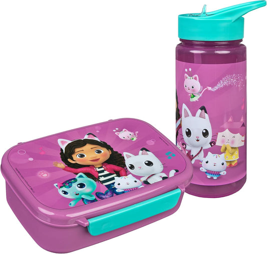 Gabby's Dollhouse Lunchpaket – Brotdose & Trinkflasche im farbenfrohen Set