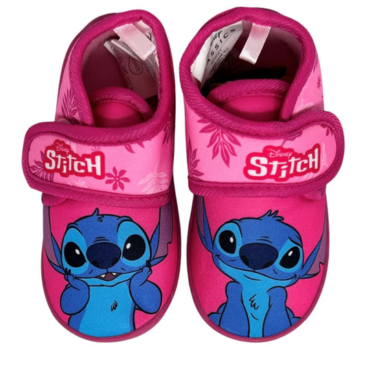 Lilo & Stitch Pantoffeln Hausschuhe Pink mit süßem Stitch-Motiv für Kinder