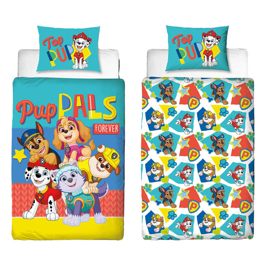 Paw Patrol Bettwäsche Set – Bettbezug 140x200 cm und Kopfkissenbezug 60x70 cm
