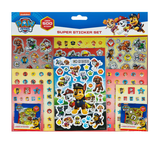 Paw Patrol Sticker-Set – 500 Aufkleber für kreative Bastelprojekte