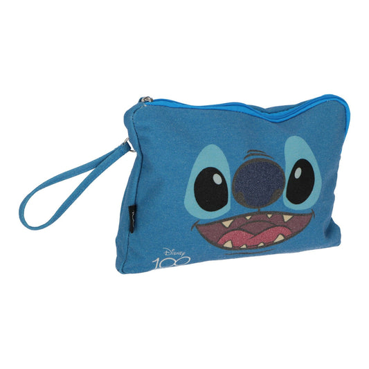 Lilo & Stitch Kosmetiktasche – Große Baumwolltasche 28x19 cm in Blau