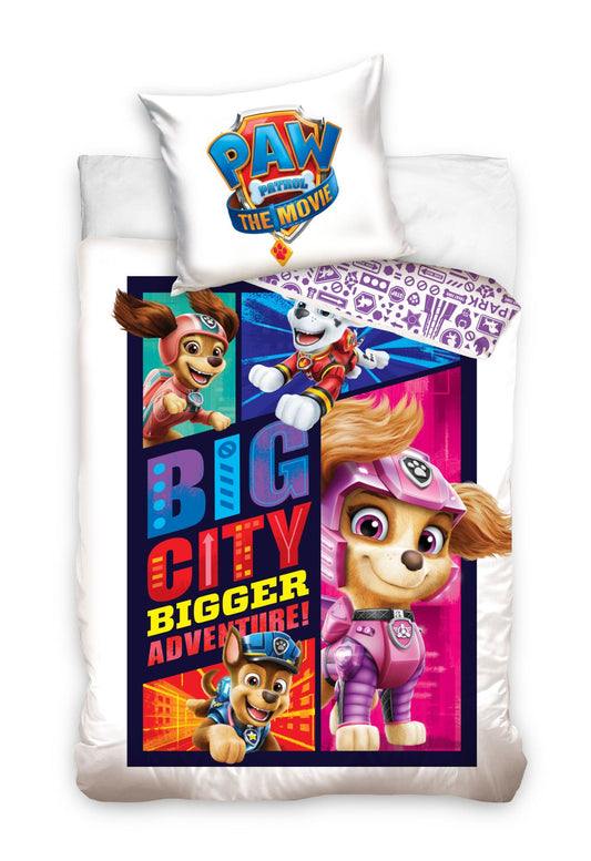 Paw Patrol Kinderbettwäsche Set aus Baumwolle – 140cm x 200cm Bettbezug und 60cm x 70cm Kissenbezug