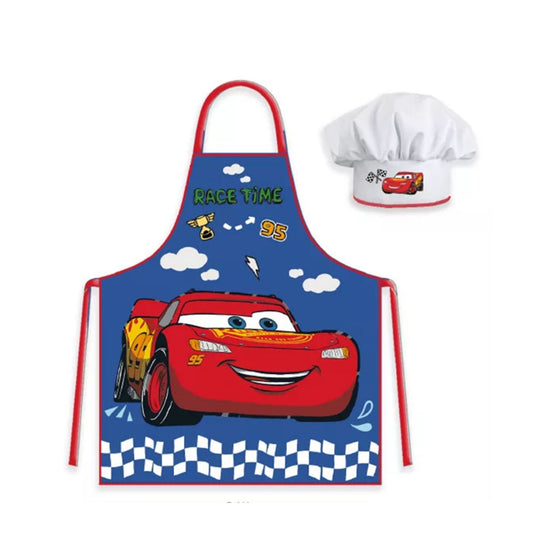 Disney Cars Küchenschürze mit Mütze für Kinder – Schutz beim Kochen und Basteln