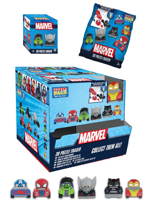 Avengers 3D Radiergummi Spaßiger Begleiter für Schule 1 zufälliges aus 6