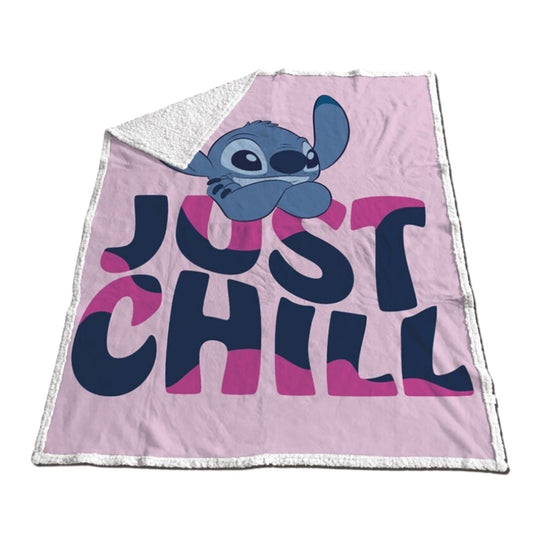 Lilo & Stitch Sherpa Kuscheldecke – Flauschige und warme Decke 150x120 cm