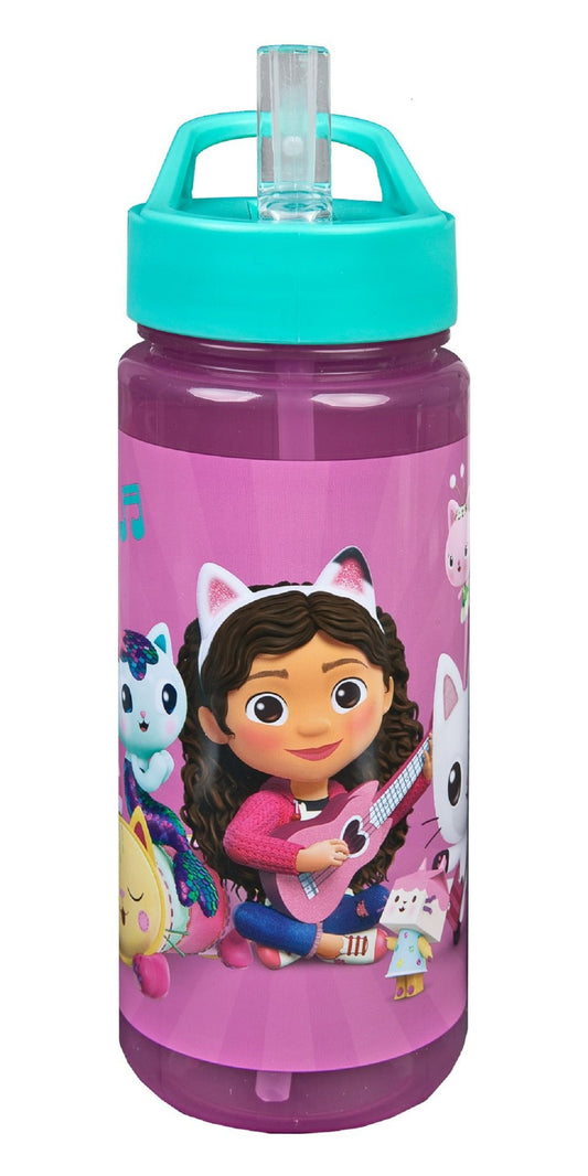 Gabby's Dollhouse Trinkflasche – 500 ml Kinderflasche mit farbenfrohem Design