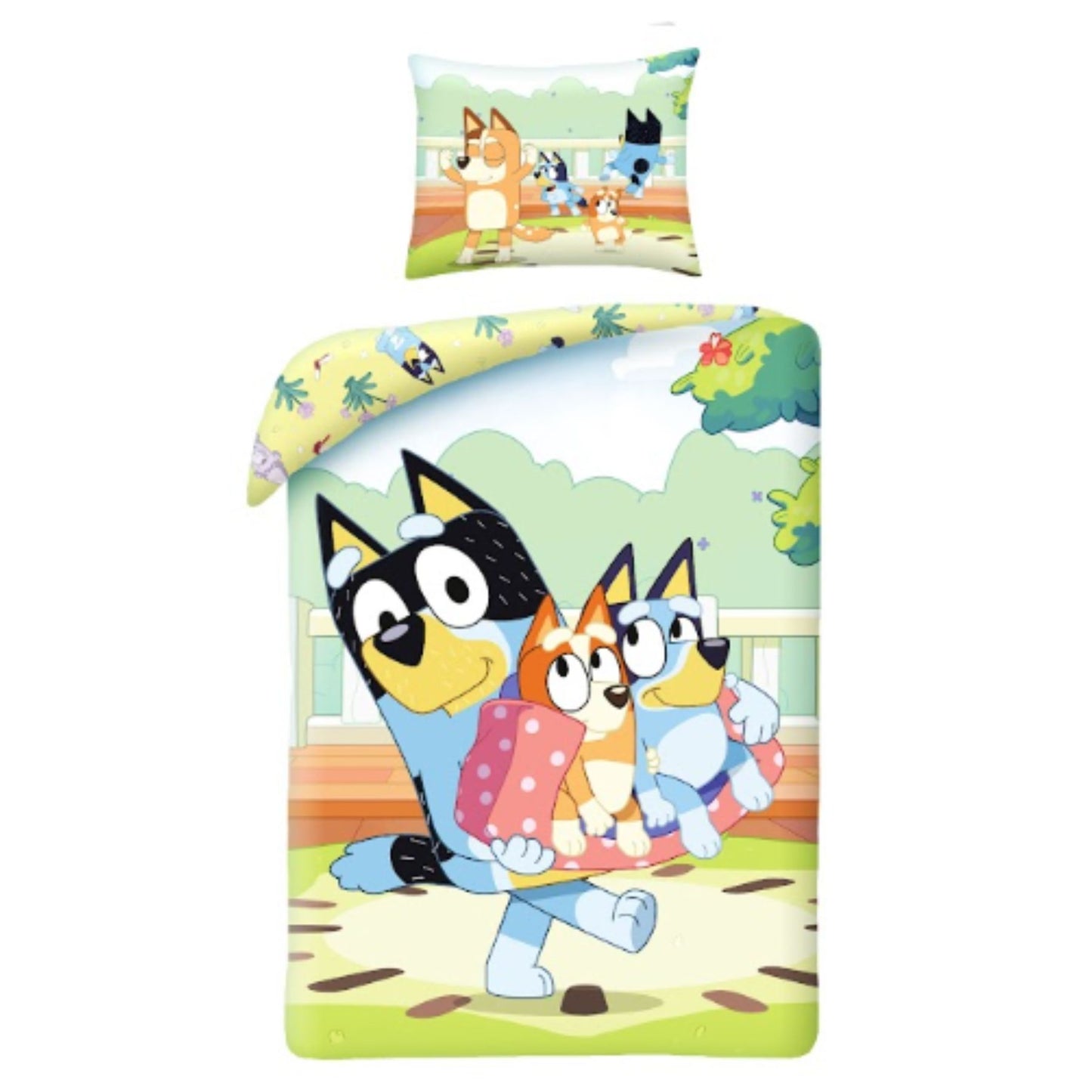Bluey Kinder-Bettwäsche-Set – Bettbezug 140x200 cm + Kissenbezug 60x70 cm aus Mikrofaser