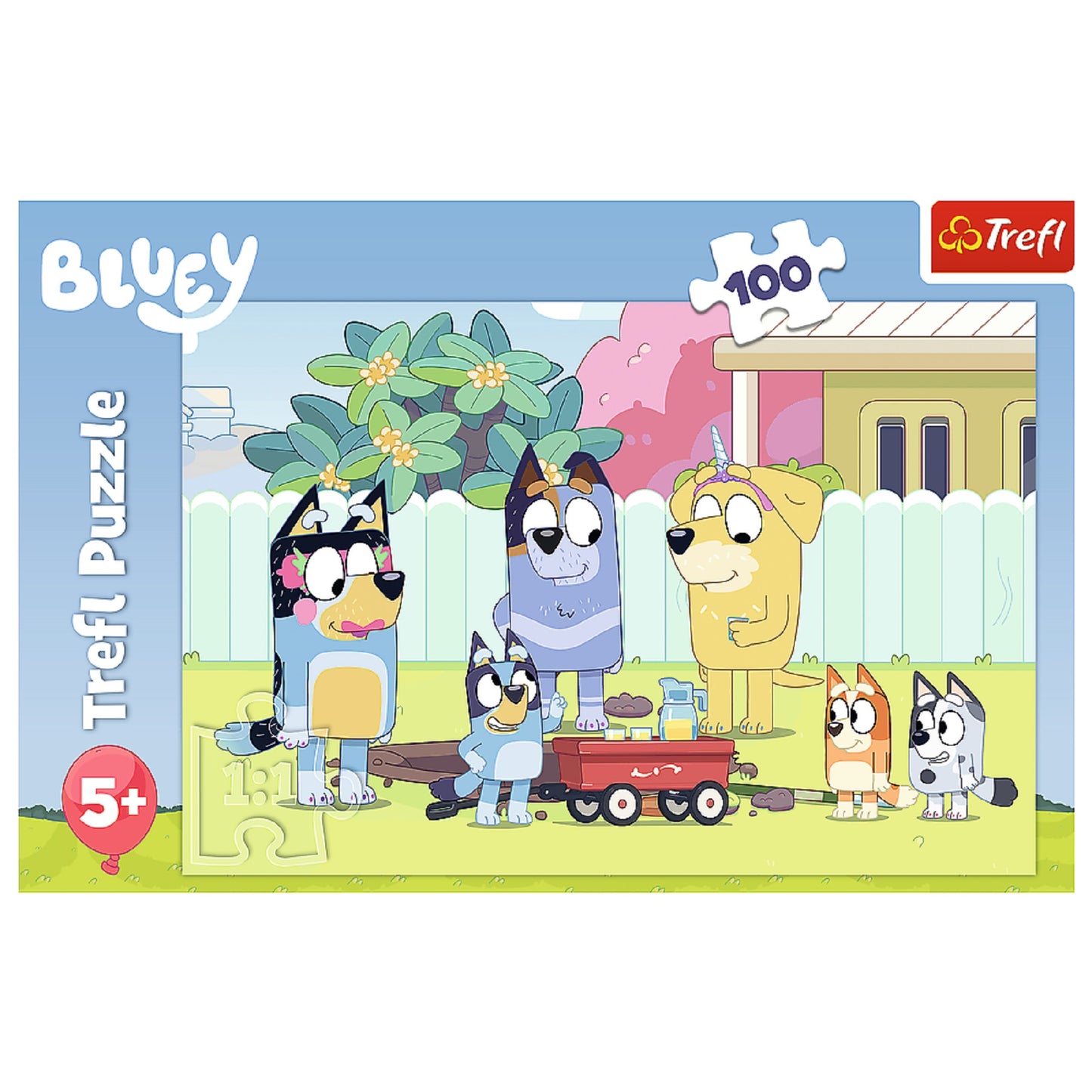 Bluey Puzzle Happy World 100 Teile Spannender Puzzlespaß