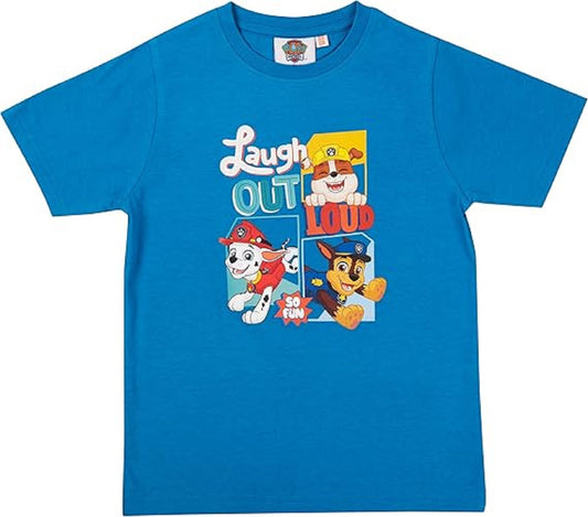 Paw Patrol T-Shirt für Jungen Oberteil Kurzarmshirt für Kinder größe 122/128