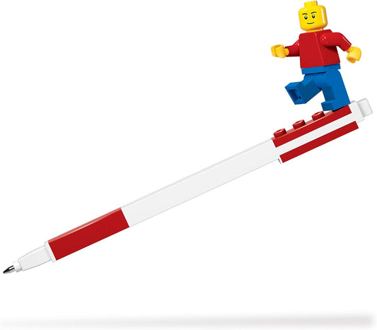 IQ LEGO Briefpapier-Brieffreund – Roter LEGO-Gelstift und klassische Minifigur