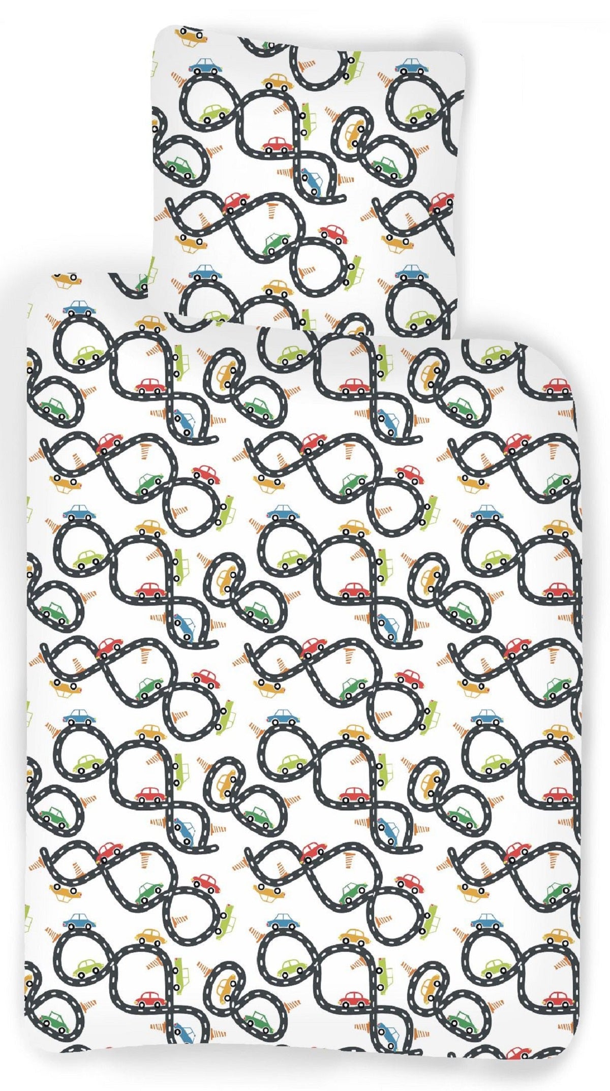 Autorennen Kinder Bettwäsche 100 x 135 cm 100% Baumwolle