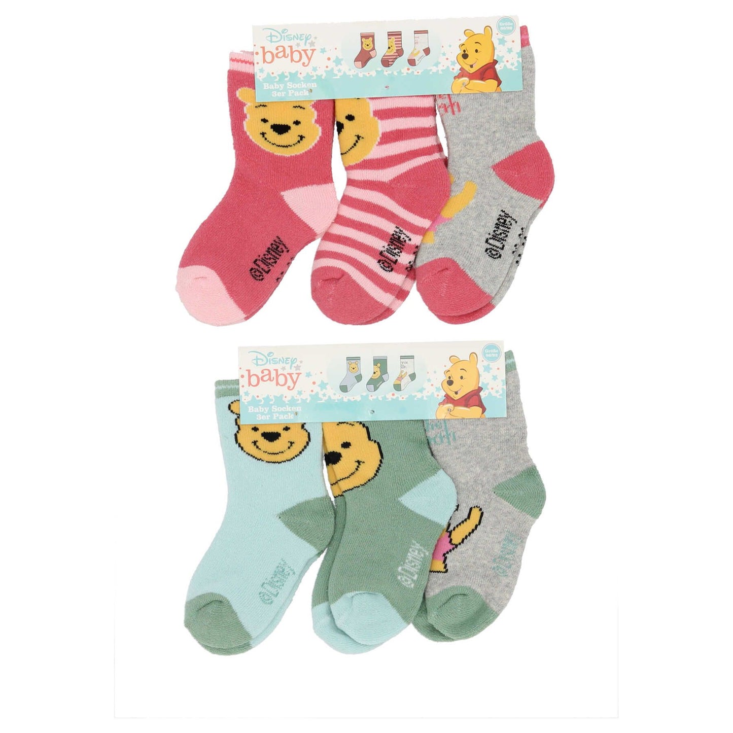 Winnie Puuh Baby-Socken – 3er-Pack kuschelige & bequeme Söckchen