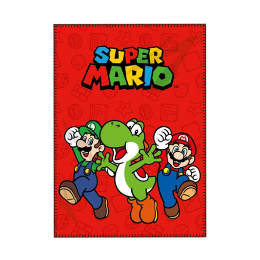 Super Mario Fleece Kuscheldecke – Weiche Polar Decke 100x140 cm