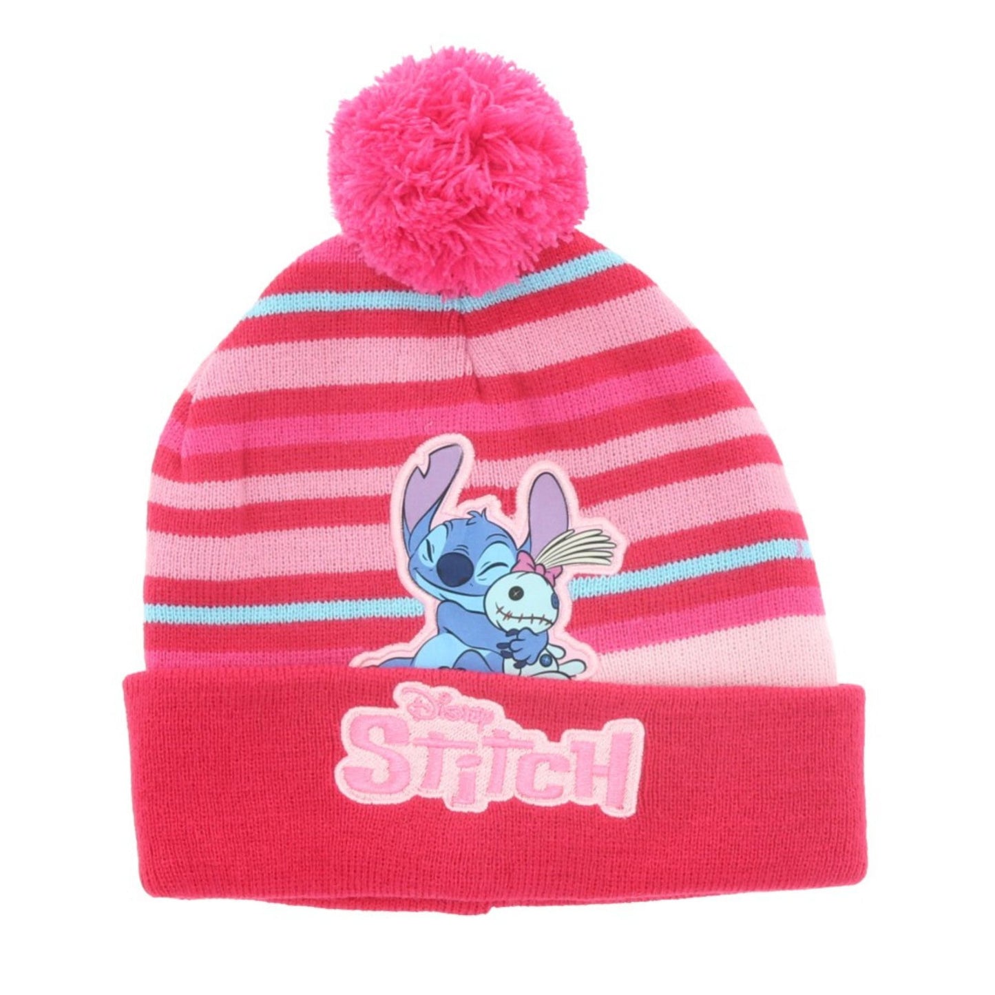 Lilo & Stitch Bommel-Mütze – Warme Wintermütze für Kinder Onesize