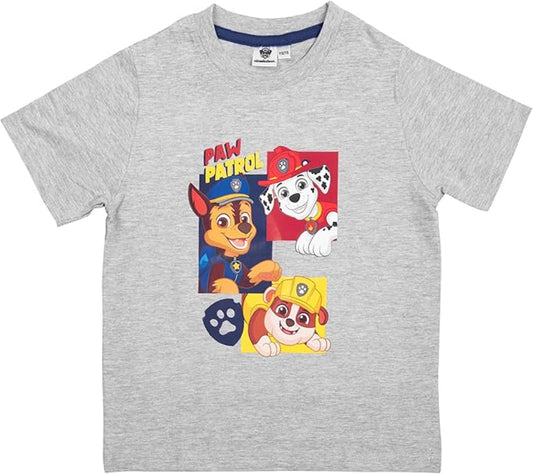 Paw Patrol T-Shirt mit Chase, Marshall & Rubble – Kurzarmshirt Oberteil für Kinder
