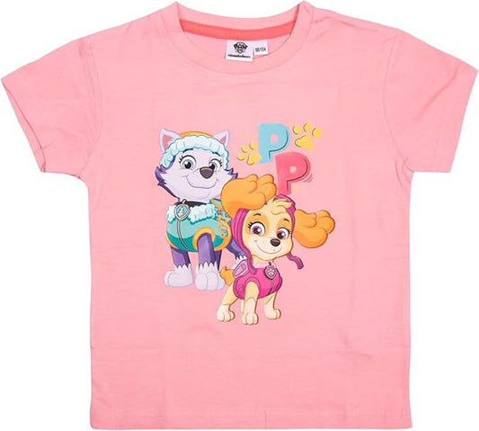 Paw Patrol T-Shirt für Mädchen mit Skye & Everest – Kurzarmshirt Oberteil für Kinder