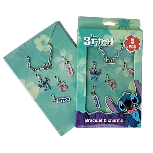 Disney Lilo & Stitch Armband mit 5 Glücksbringern – Ein zauberhaftes Schmuckstück