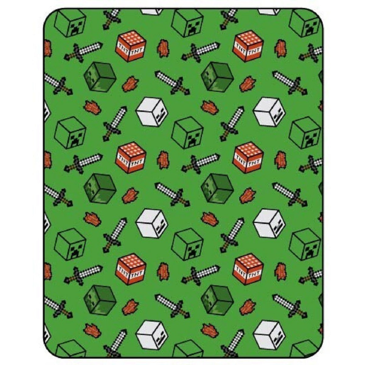 Minecraft Fleecedecke aus Flanell – Kuschelige Wärme für kleine Baukünstler, 150 x 110 cm