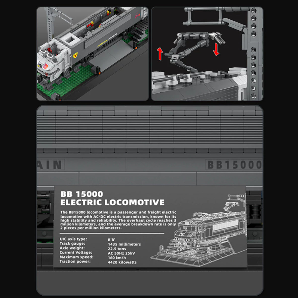 Reobrix 66803 Elektrolokomotive Klemmbaustein 2052 Teile ab 14