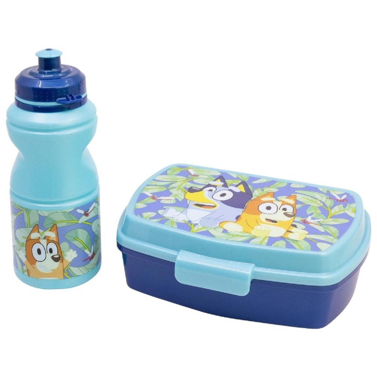 Bluey Set mit 380 ml Wasserflasche und Brotdose Lunchbox-Set für Kinder