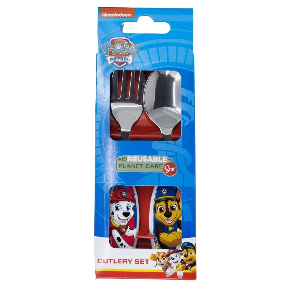 Paw Patrol Kinderbesteck Set 2-teilig – Löffel & Gabel mit Motivgriffen
