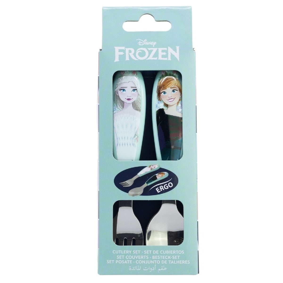 Frozen Kinderbesteck Set 2-teilig – Löffel & Gabel mit Motivgriffen