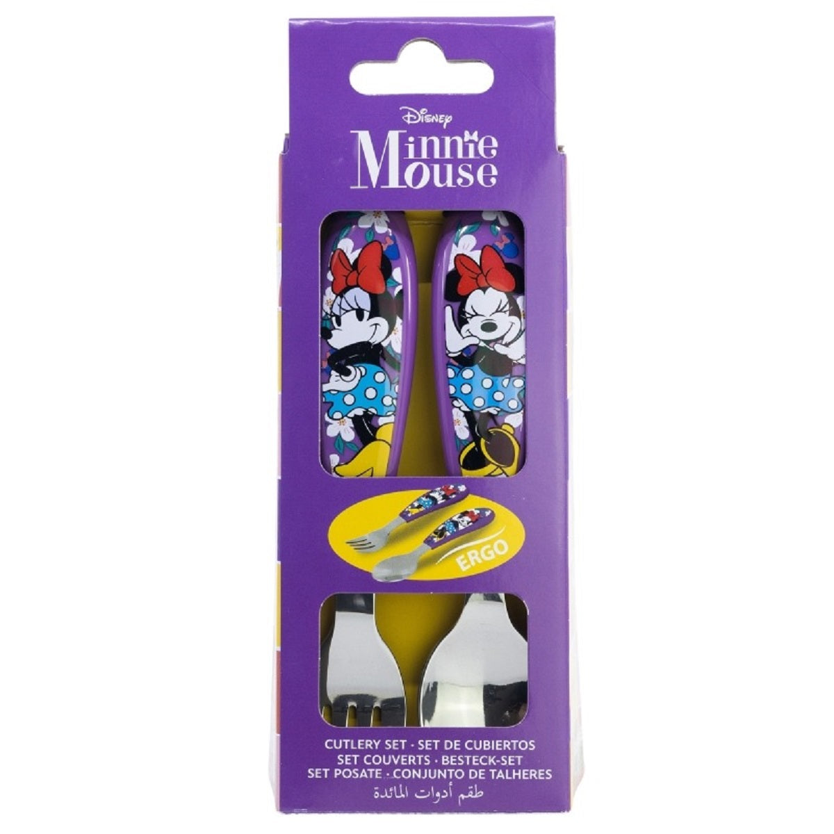Disney Mickey Mouse Kinderbesteck Set 2-teilig – Löffel & Gabel mit Motivgriffen